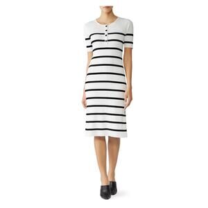 Slate & Willow Striped Henley Dress XS df1